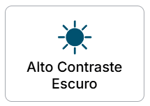 Ilustração do Botão de Alto contraste escuro dentro do Plugin Perto