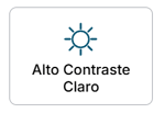 Ilustração do Botão de Alta Contraste Claro dentro do Plugin Perto