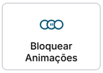 Imagem com ícone central, representando a funcionalidade Bloquear Animações do Plugin Perto
