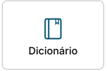 Imagem com um ícone de livro, representando a funcionalidade Dicionário do Plugin Perto