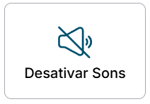 Imagem com ícone central de um alto falante com restrição de com, representando a funcionalidade Desativar Sons do Plugin Perto